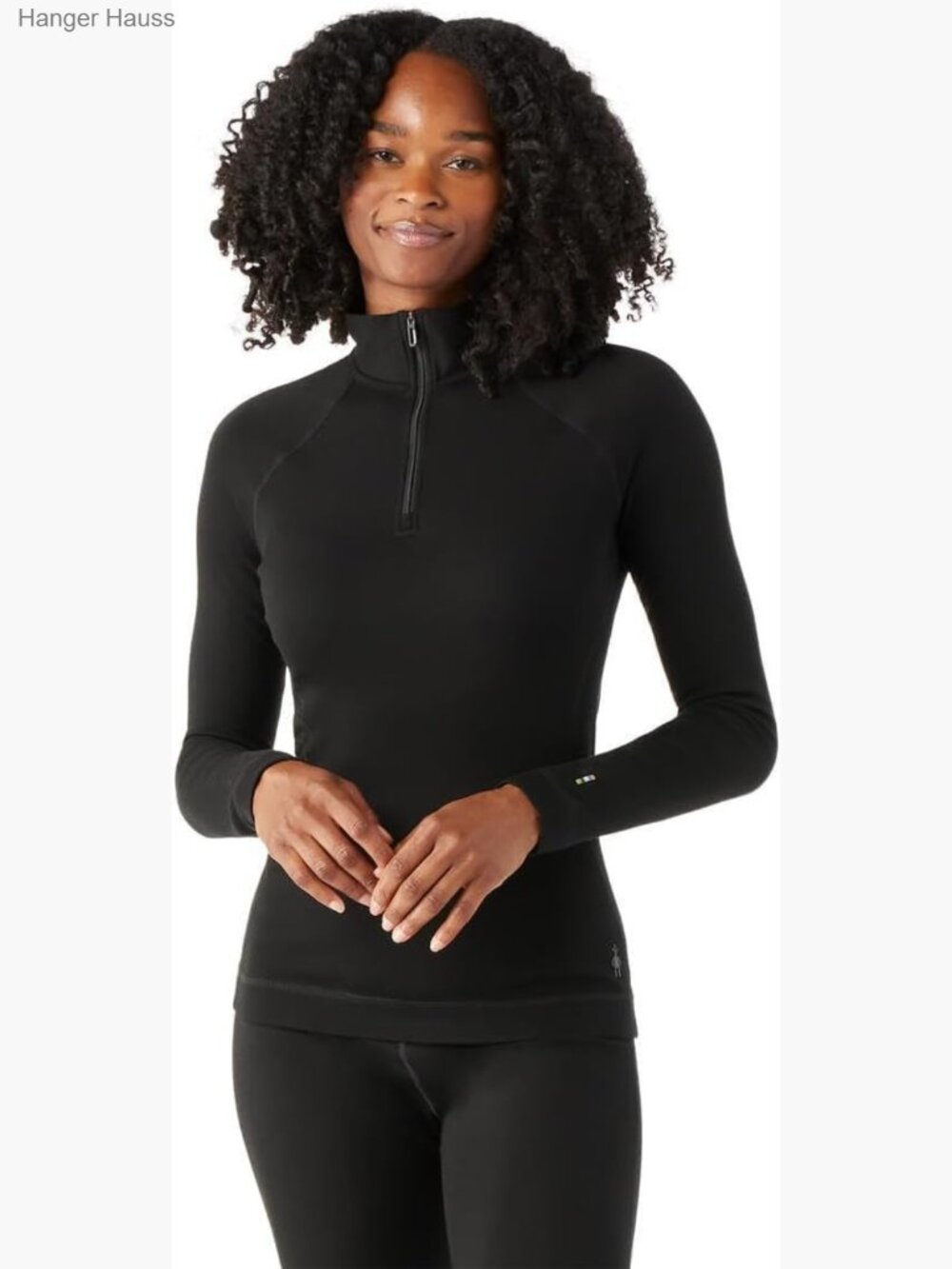 Merino Wool Thermal Base Layer 1/4 Zip Slim Fit Activewear
